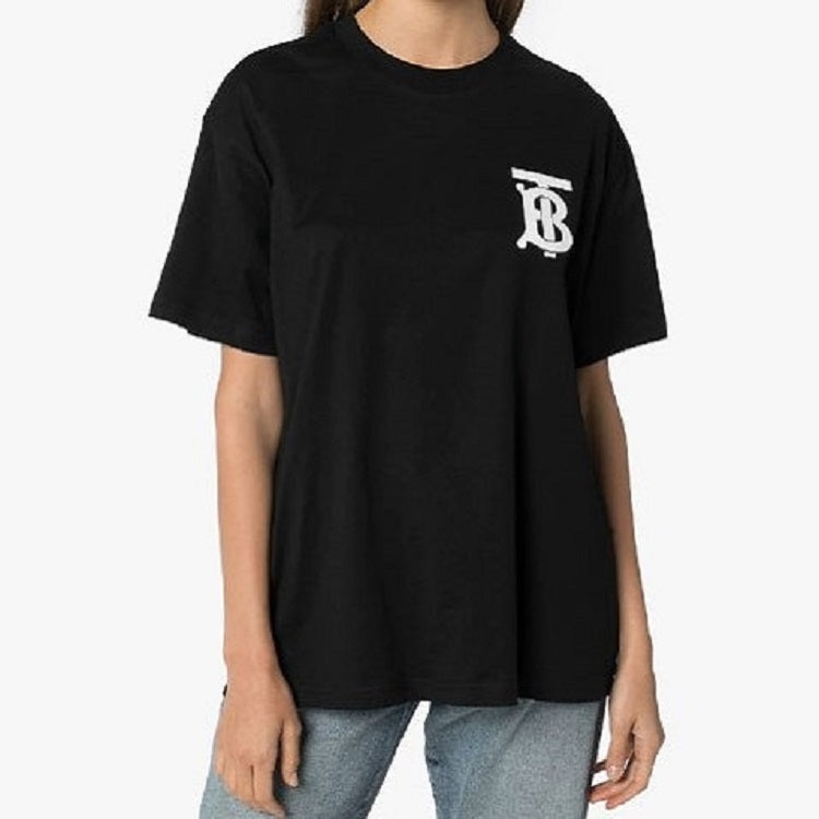 (WMNS) Burberry Monogram Motif Cotton Oversized in Black 80174721 - 4