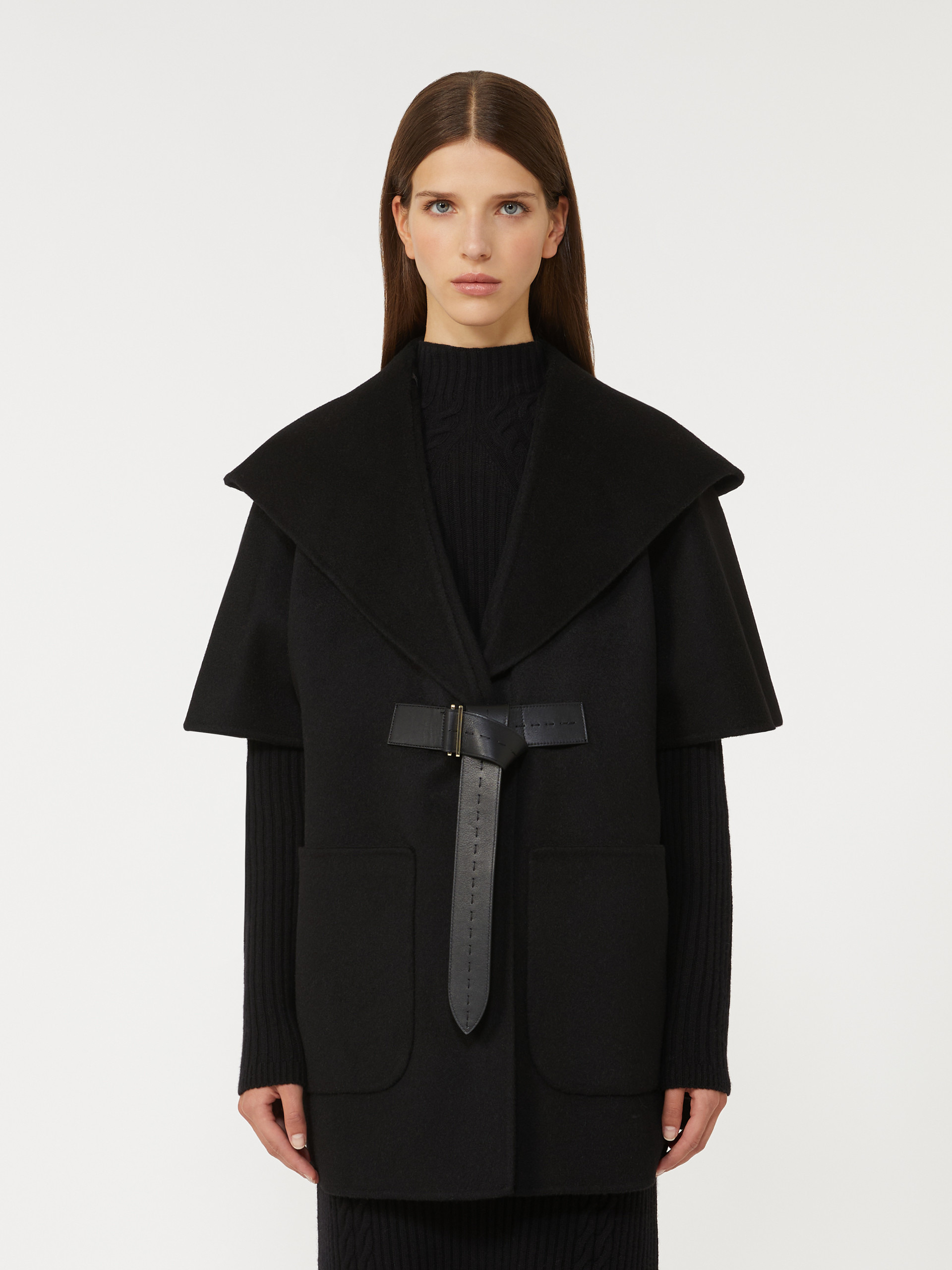 NEWDORICO Camel-hair cape - 3
