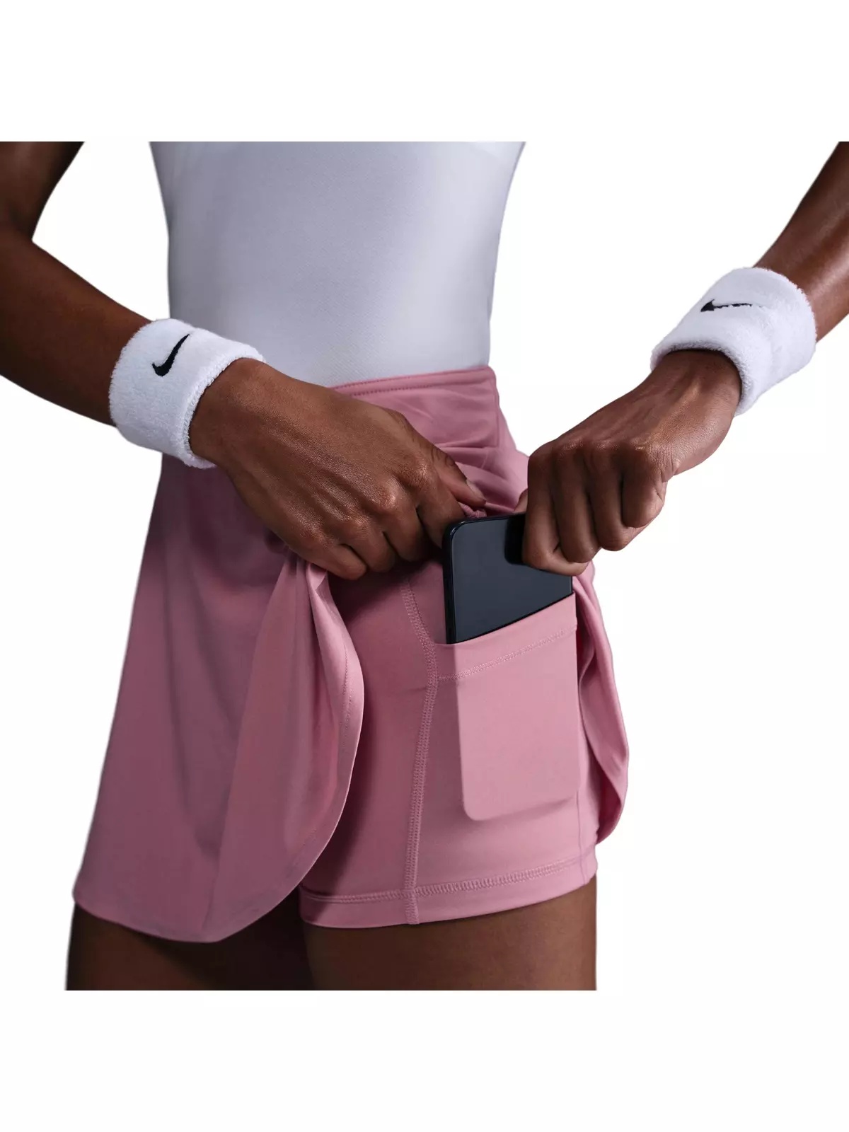 Women's Dri-FIT Victory Mid-Rise Short Flouncy Tennis Skirt -Pink - 7