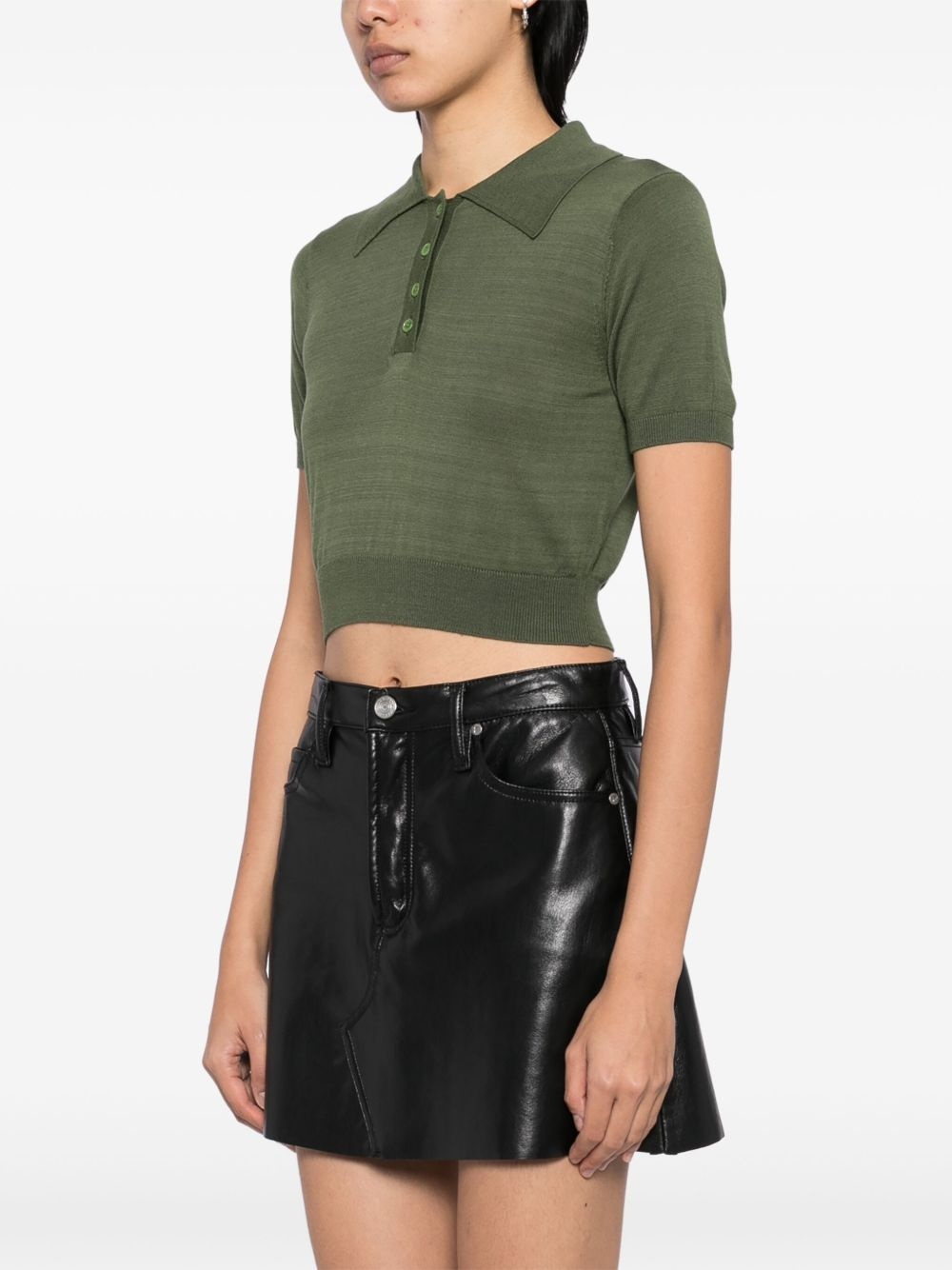 knitted polo top - 3