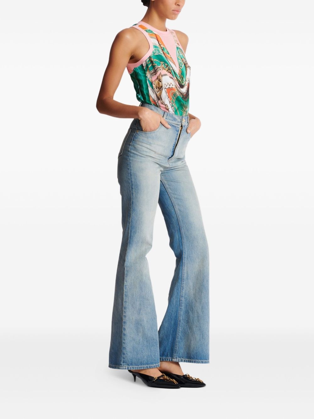 logo-patch jeans - 6