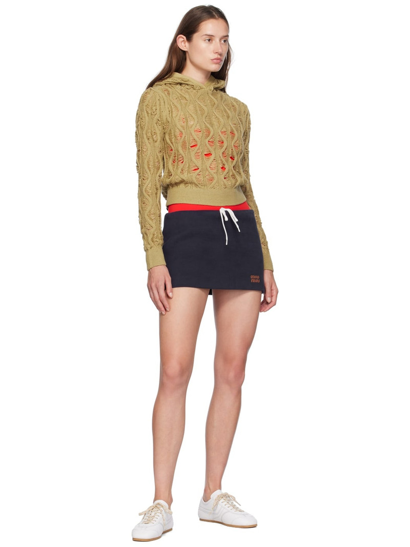 ISA BOULDER Beige Fudgy Sloping Hoodie outlook