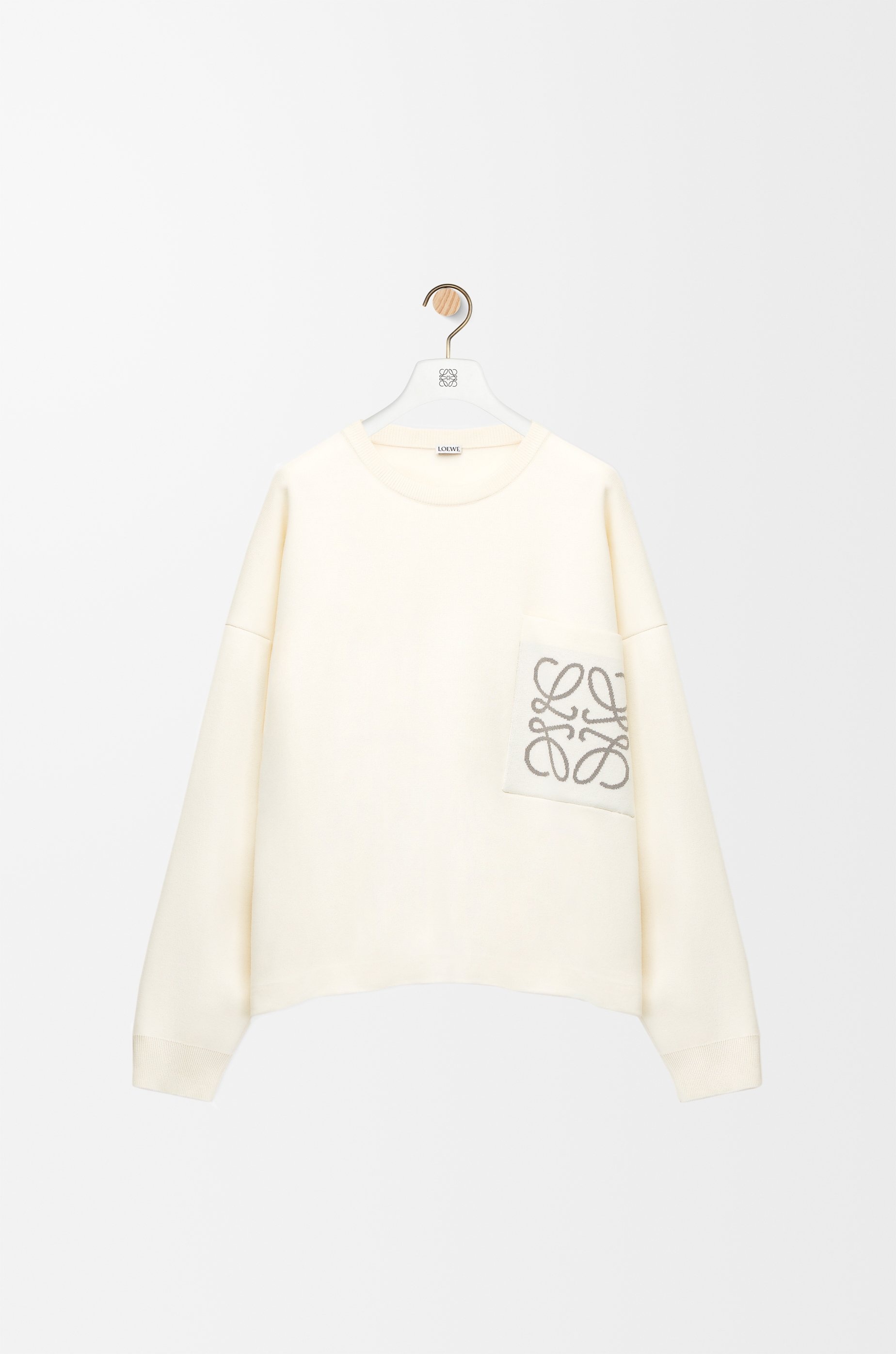Anagram pocket sweater in cotton and viscose - 1