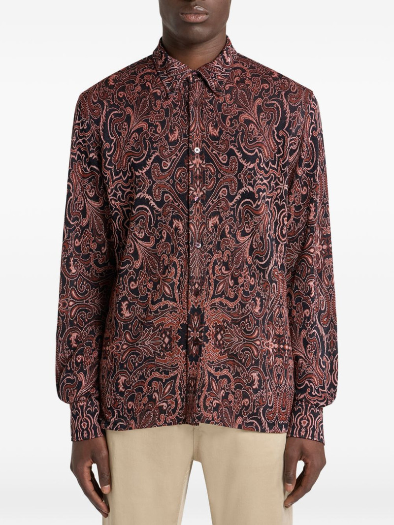 Etro paisley-jacquard shirt outlook