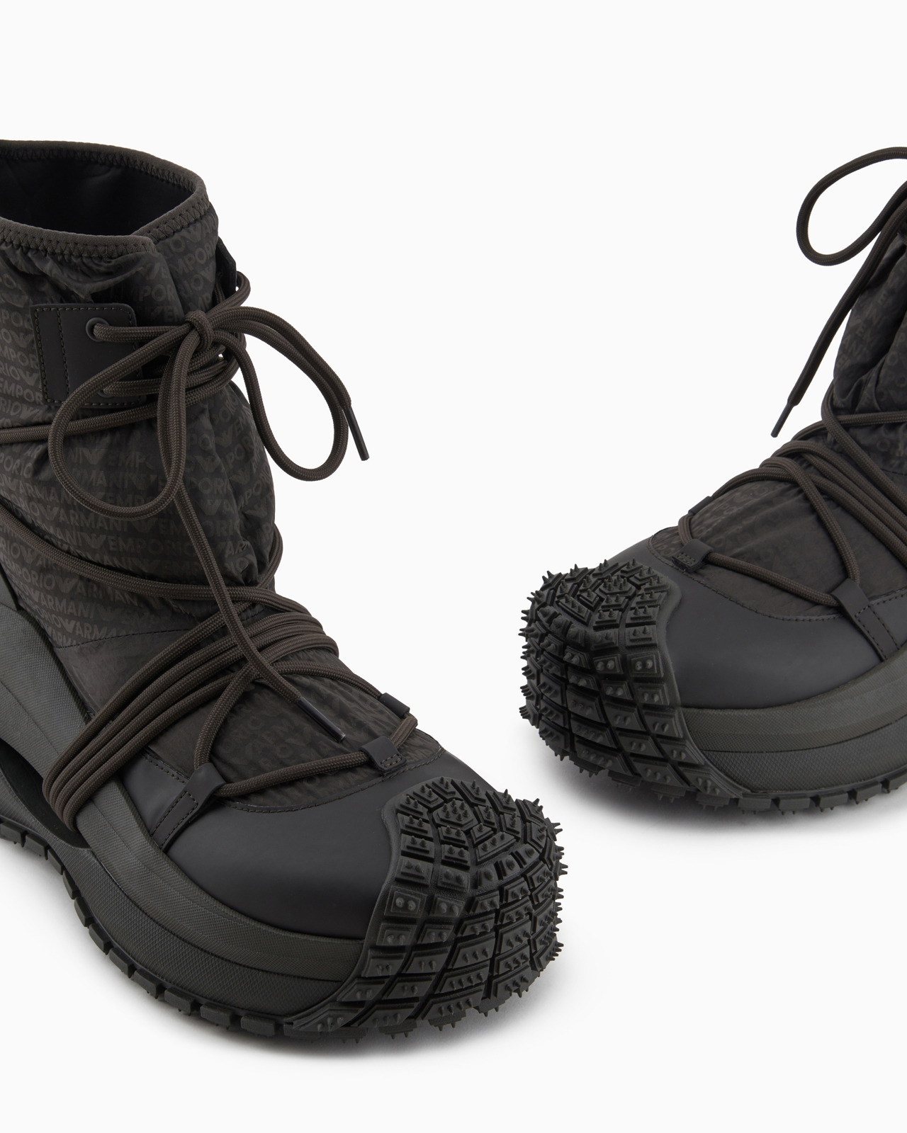 NYLON ANKLE BOOTS WITH LOGO LETTERING AND DRAWSTRING - 4