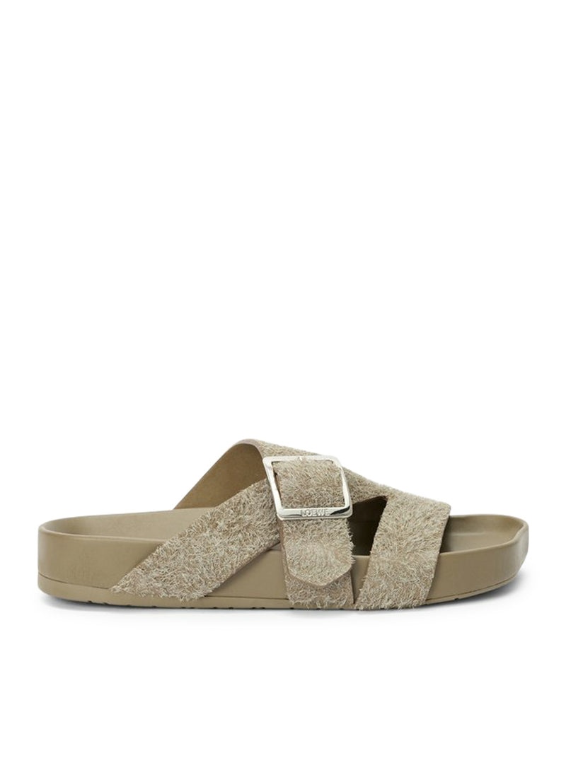 Loewe X Paula`S Ibiza Men Ease Buckle Clogs In Brushed Suede - 1