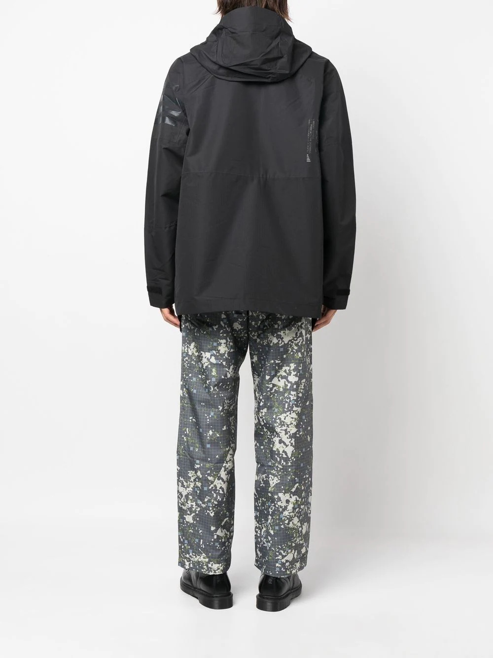 logo-print hooded rain coat - 4