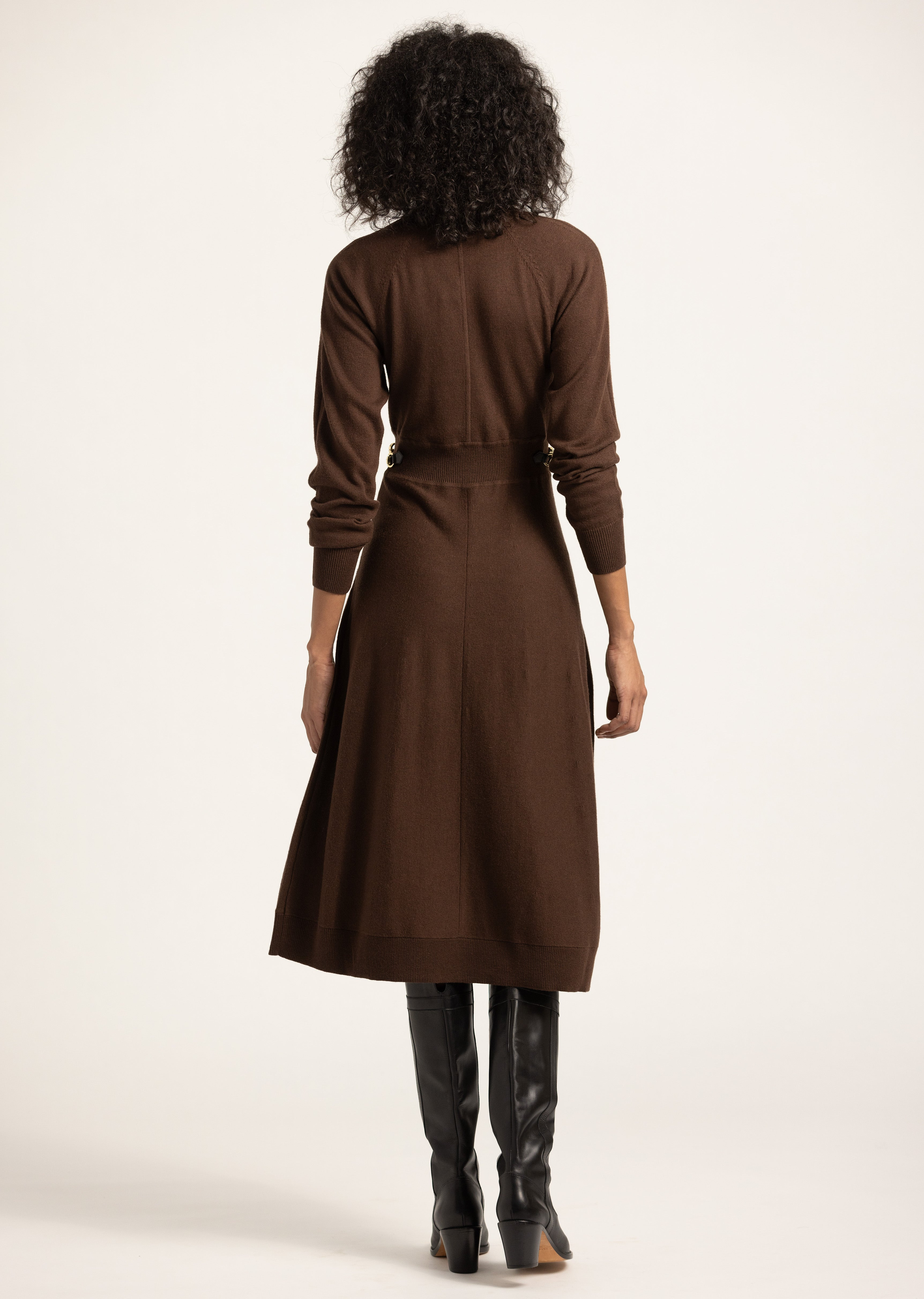BECKY RAGLAN HORSEBIT SWEATER DRESS - 5