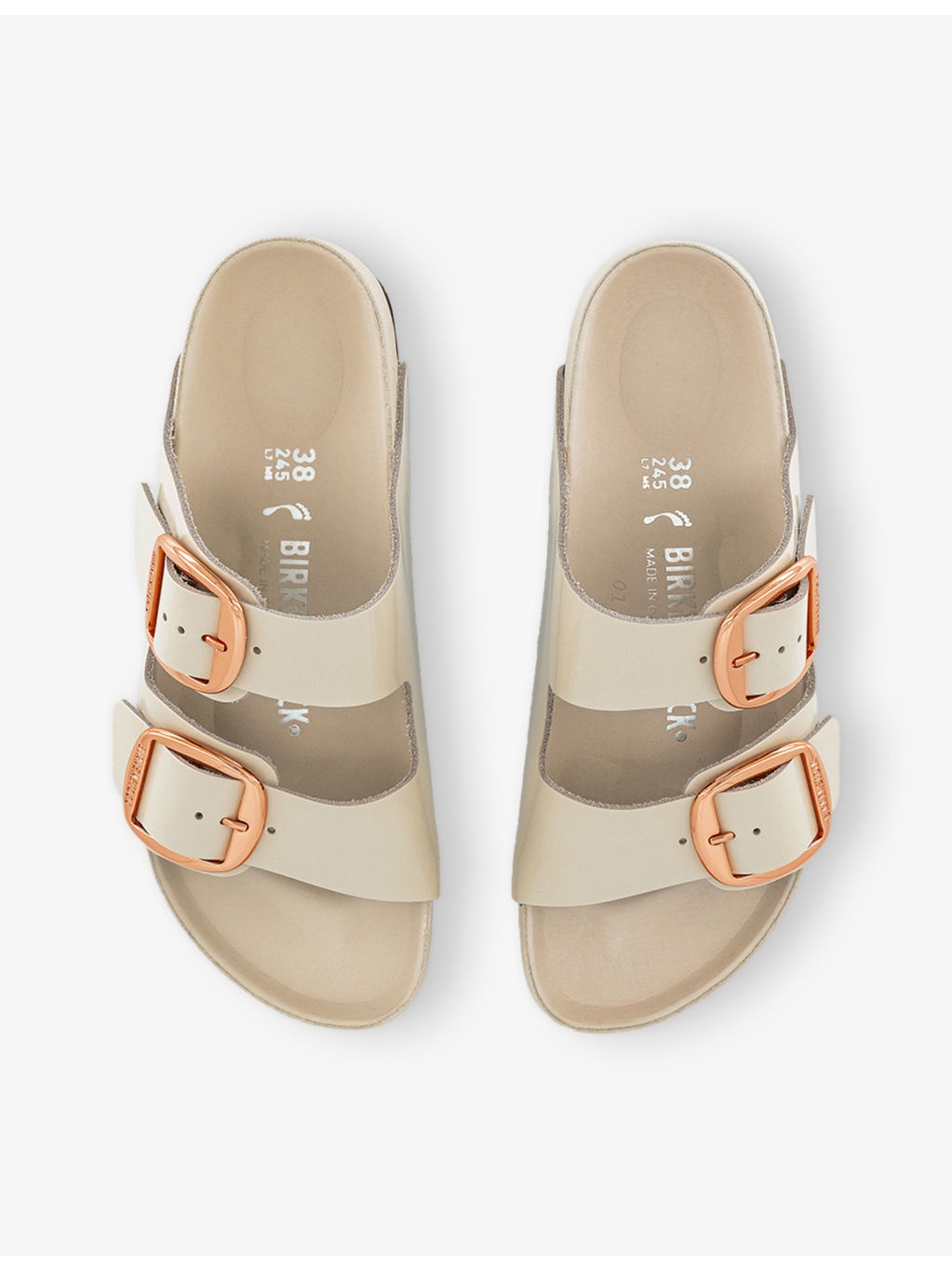 Arizona Big-Buckle Leather Flat Sandals - 2