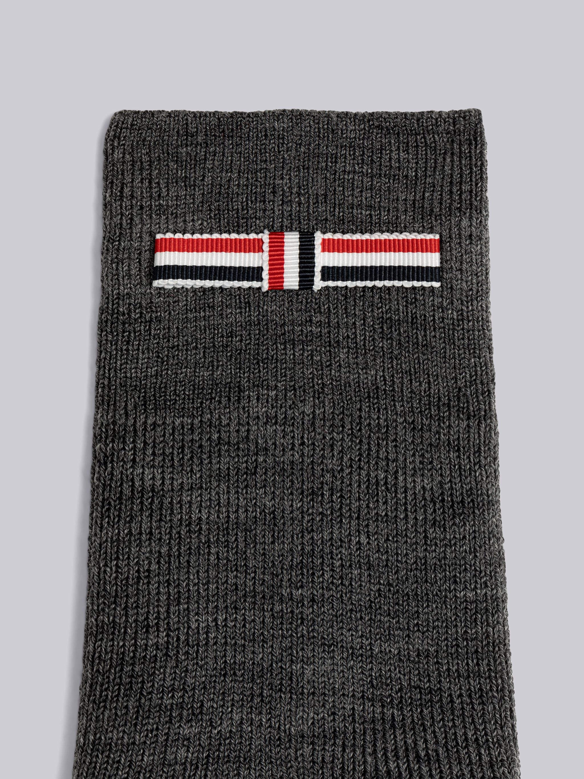 Washable Wool Rib Stitch Bow Crew Sock - 2
