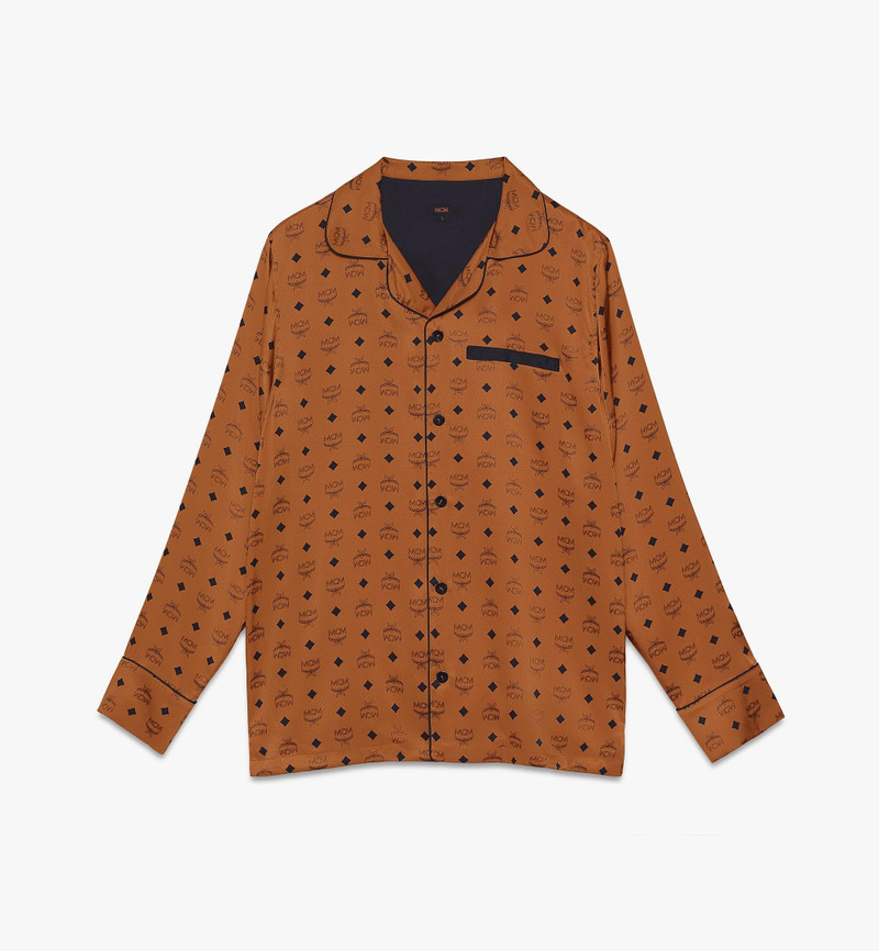 Classic Logo Silk Pajama Shirt 1