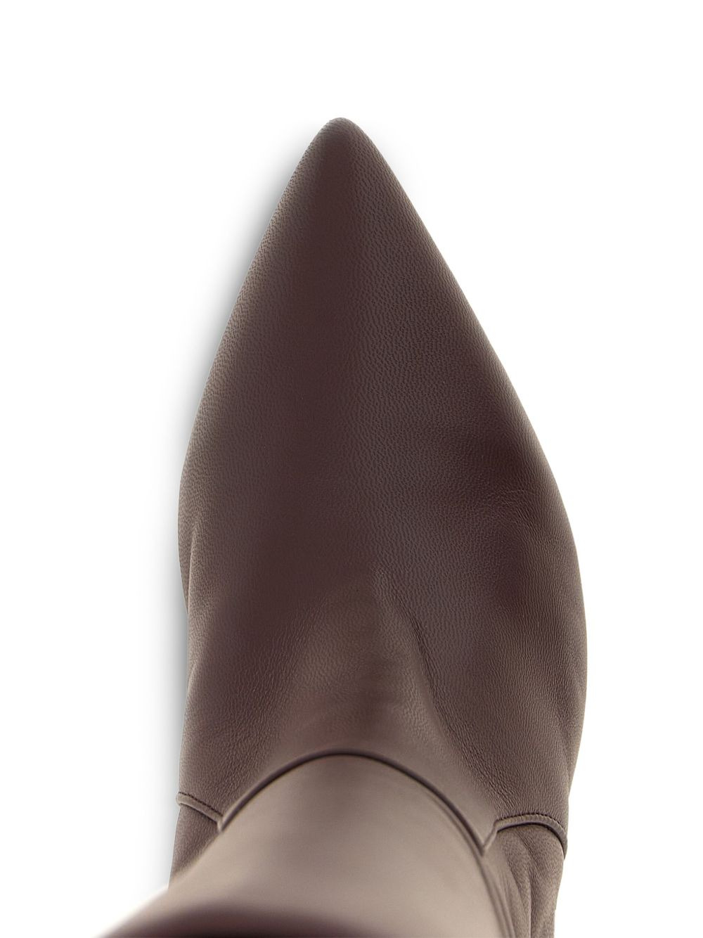 60mm leather pointed-toe boots - 4