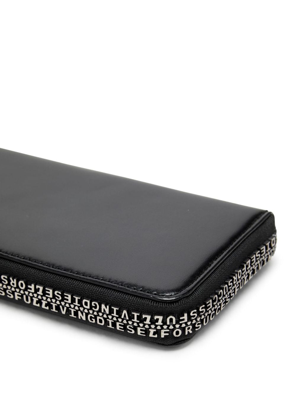 logo-lettering leather wallet - 4