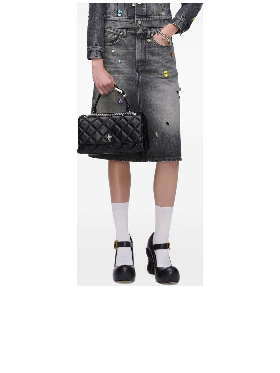 The Dual Chain Leather Shoulder Bag - 6