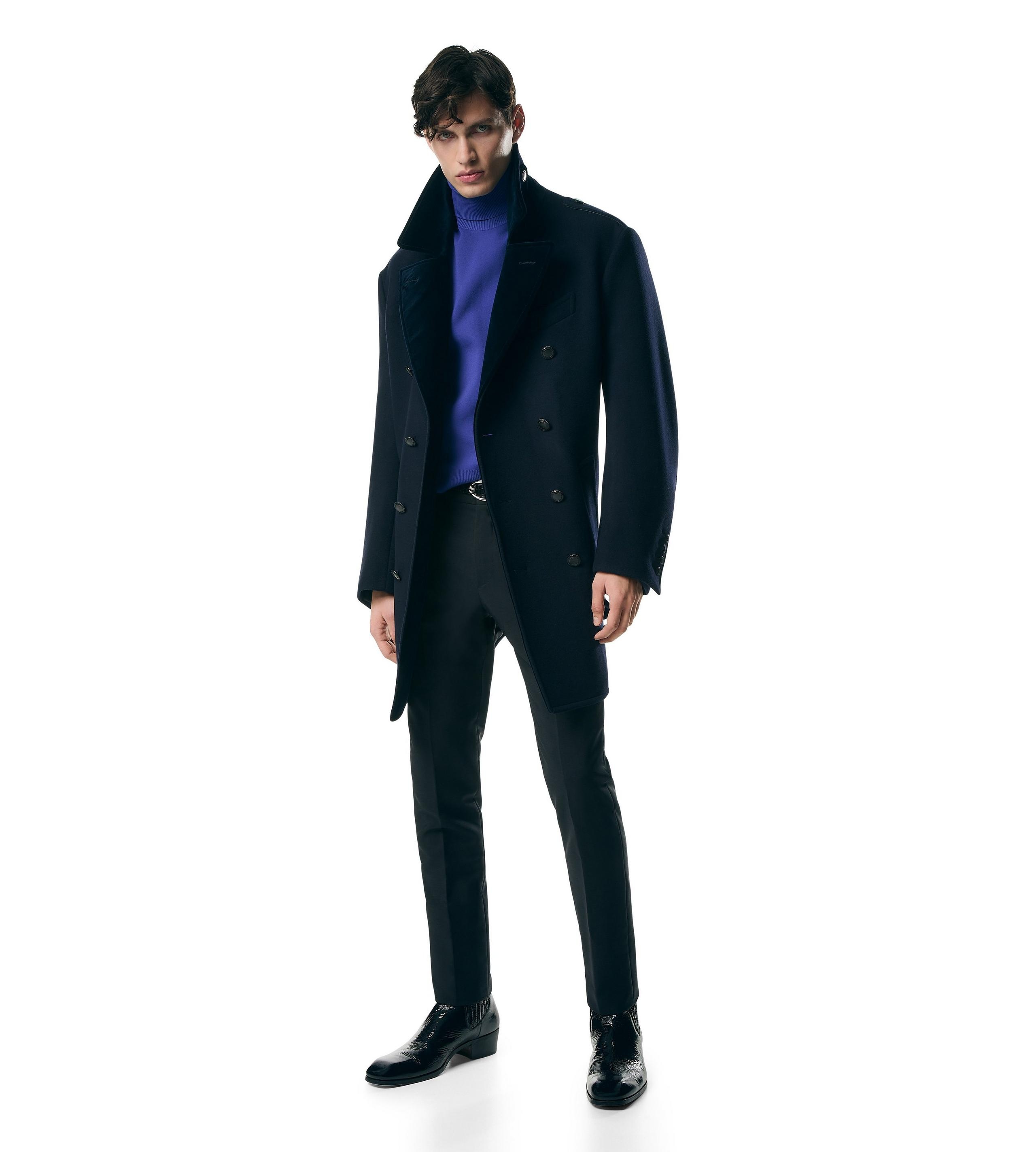 WOOL FELT OFFICER PEACOAT - 2