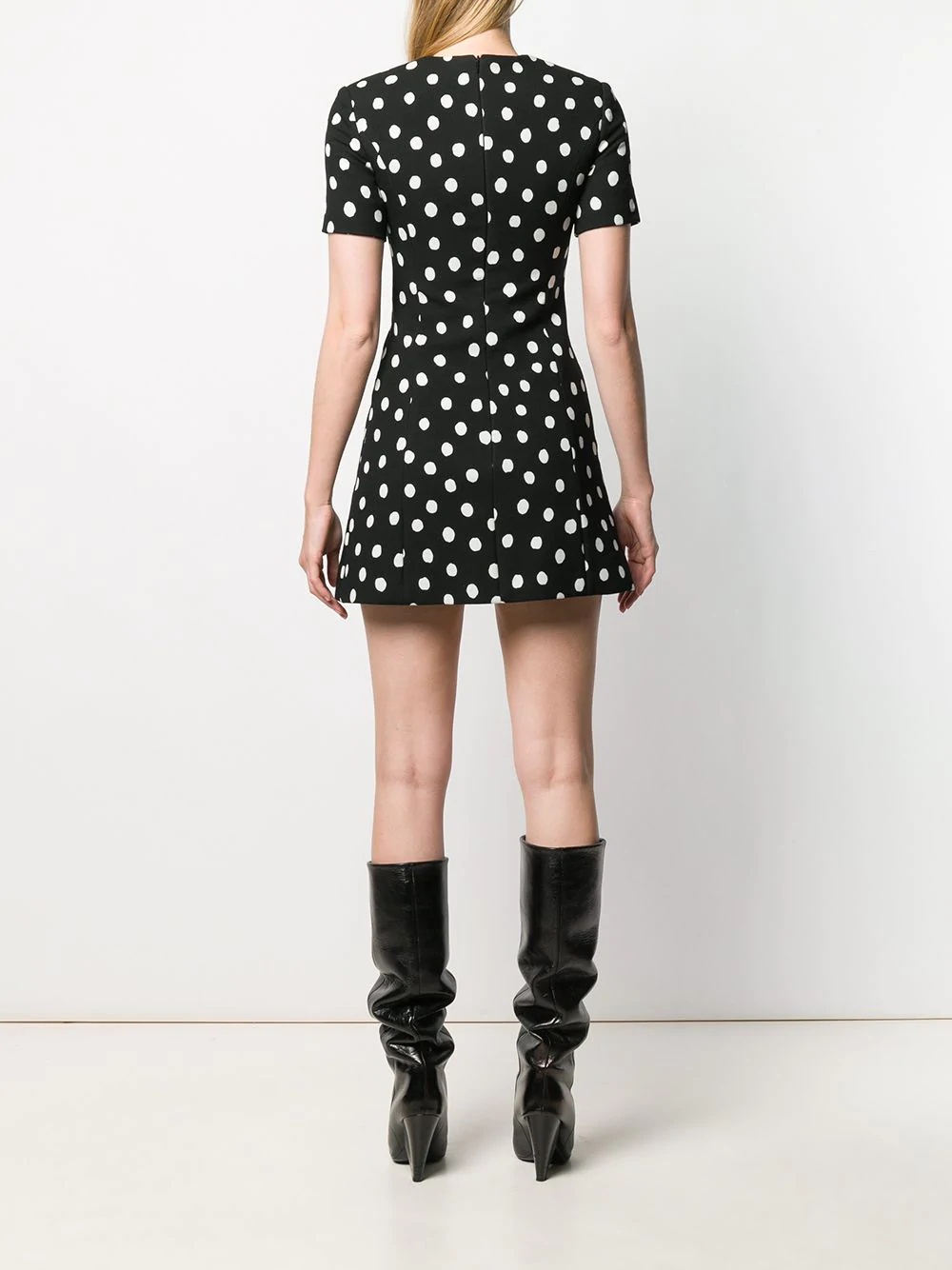 polka-dot mini dress - 4