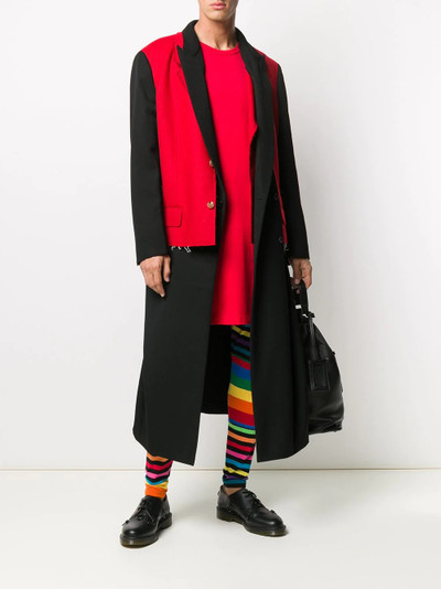 Comme des Garçons Homme Plus rainbow stripe trousers outlook