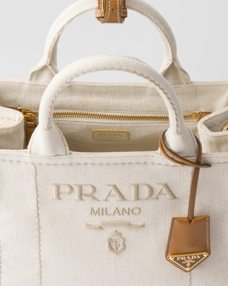 Small linen blend handbag 5