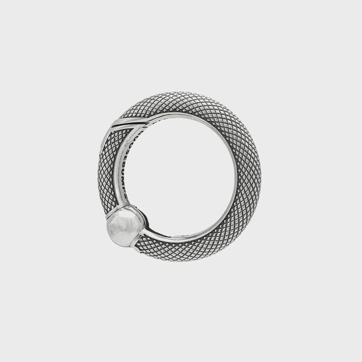MS-SPRINGR-KNU-B GOOD ART HLYWD Goosebump Spring Ring Size B - Sterling Silver - 1