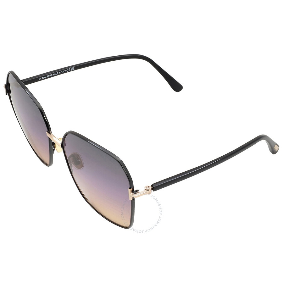 Tom Ford Claudia-02 Smoke Gradient to Lilac Butterfly Ladies Sunglasses FT0839 01B 62 - 4