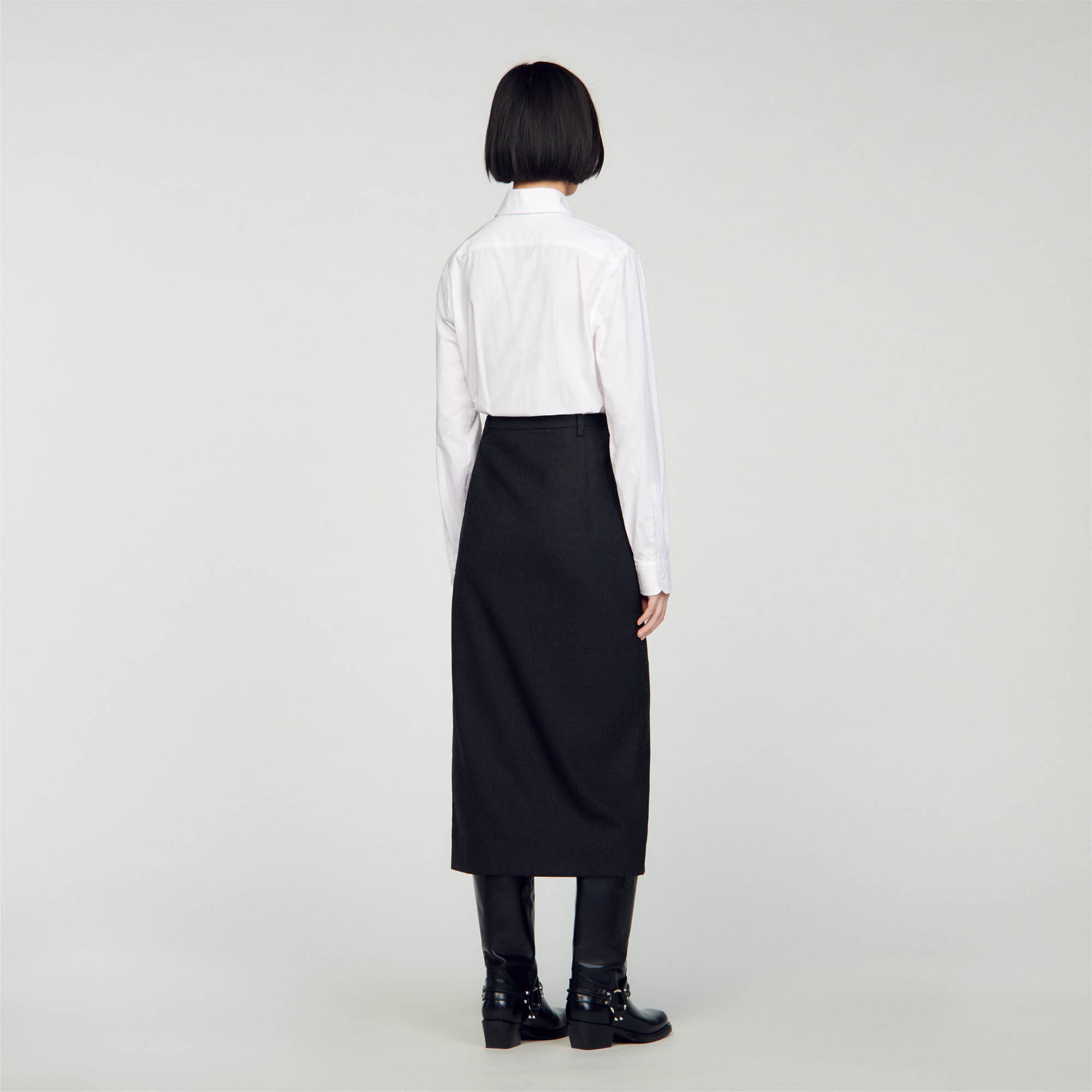 WESTERN BUCKLED PENCIL SKIRT - 6