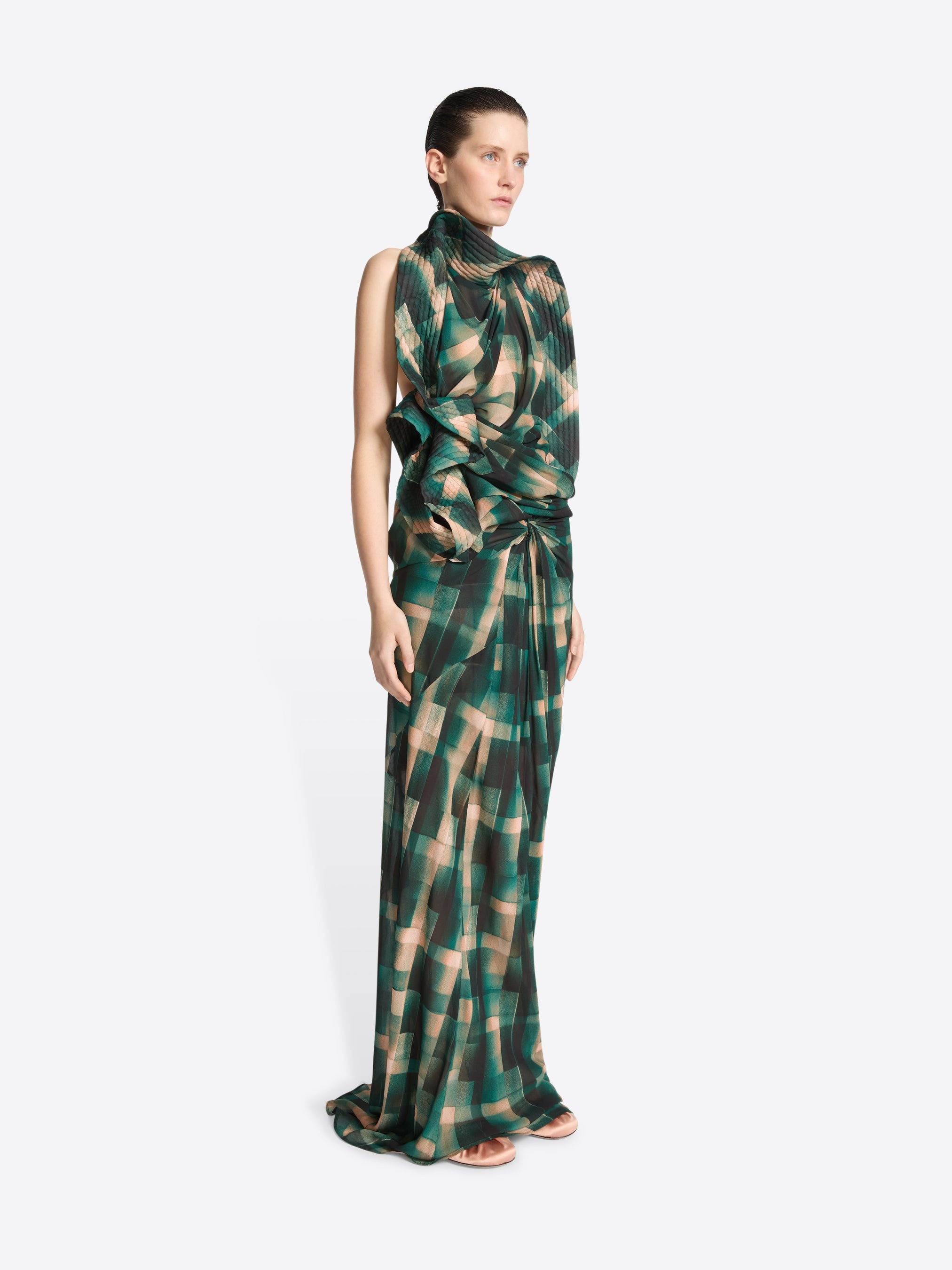 LONG DRAPED SKIRT - 3