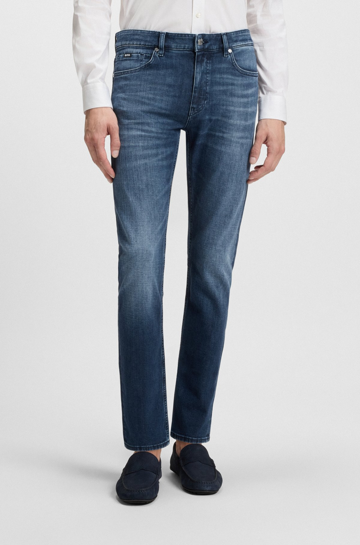 SLIM-FIT JEANS IN RINSE-WASHED COMFORT-STRETCH DENIM - 2