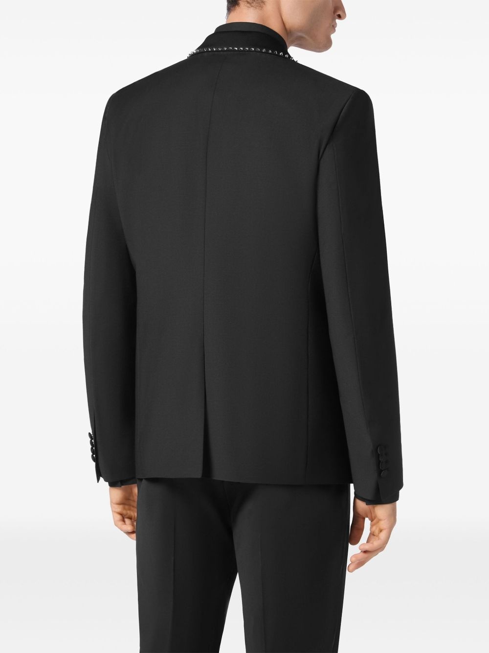 stud-embellished blazer - 4