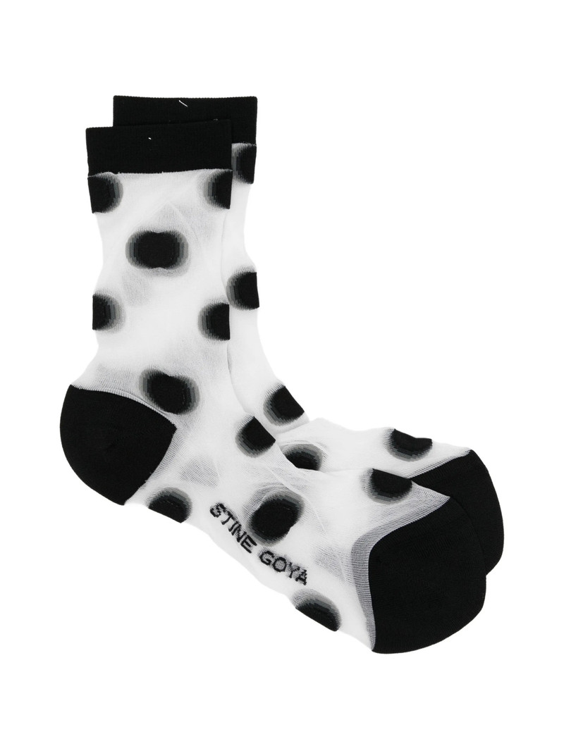 Stine Goya Polka-dot Sheer-finish Socks 1
