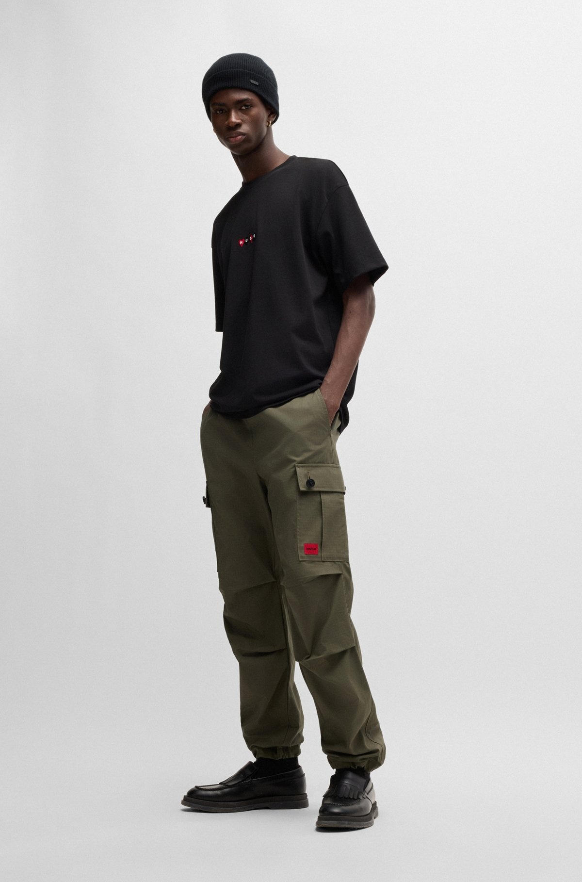 REGULAR-FIT CARGO TROUSERS IN RIPSTOP COTTON - 3