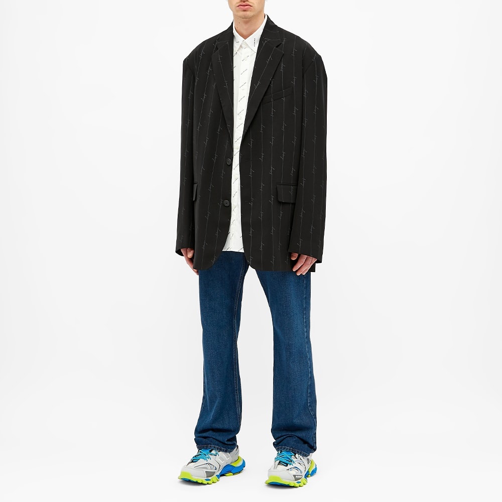 Balenciaga Signature Logo Boxy Suit Jacket - 7