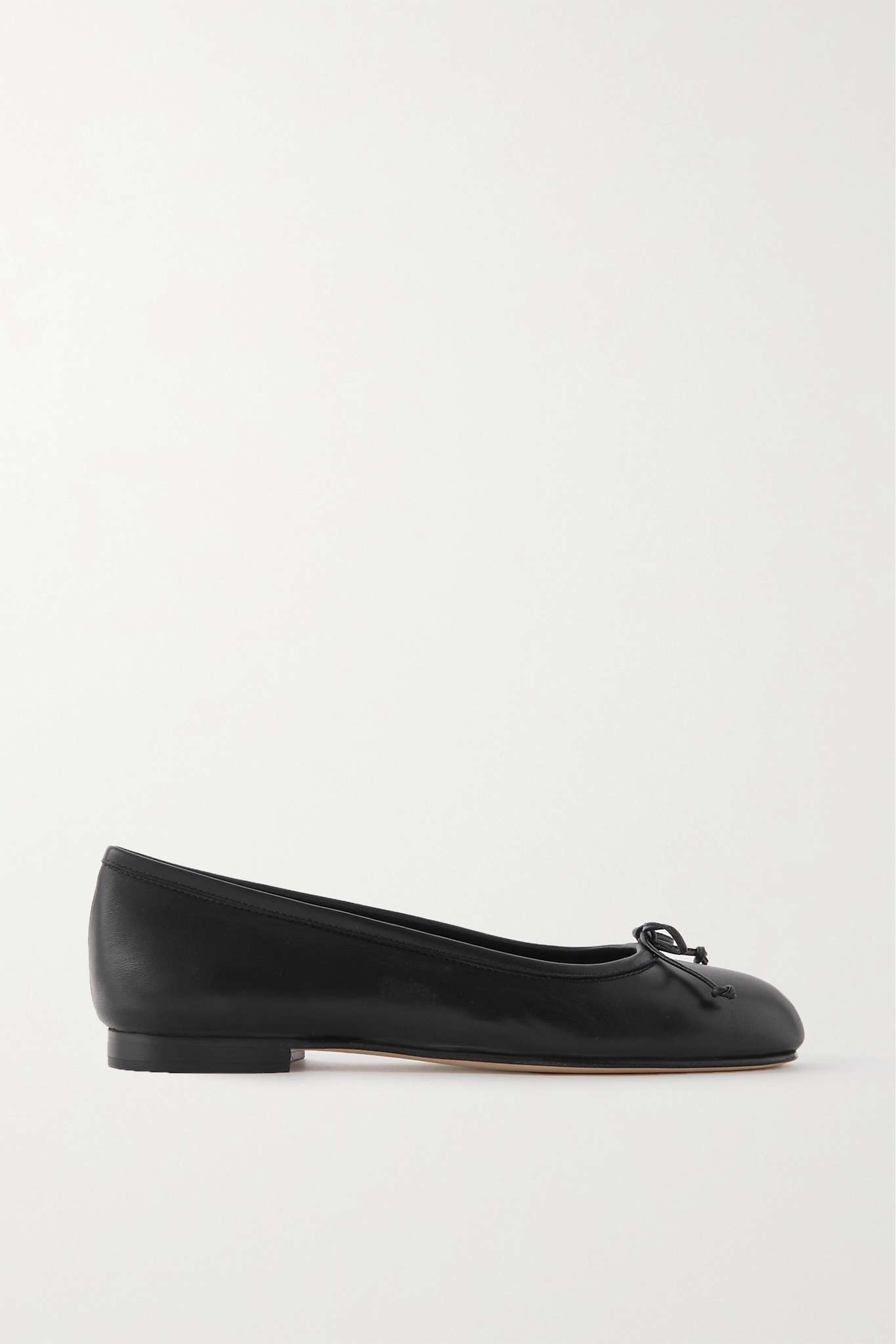 Veralli bow-detailed leather ballet flats - 1