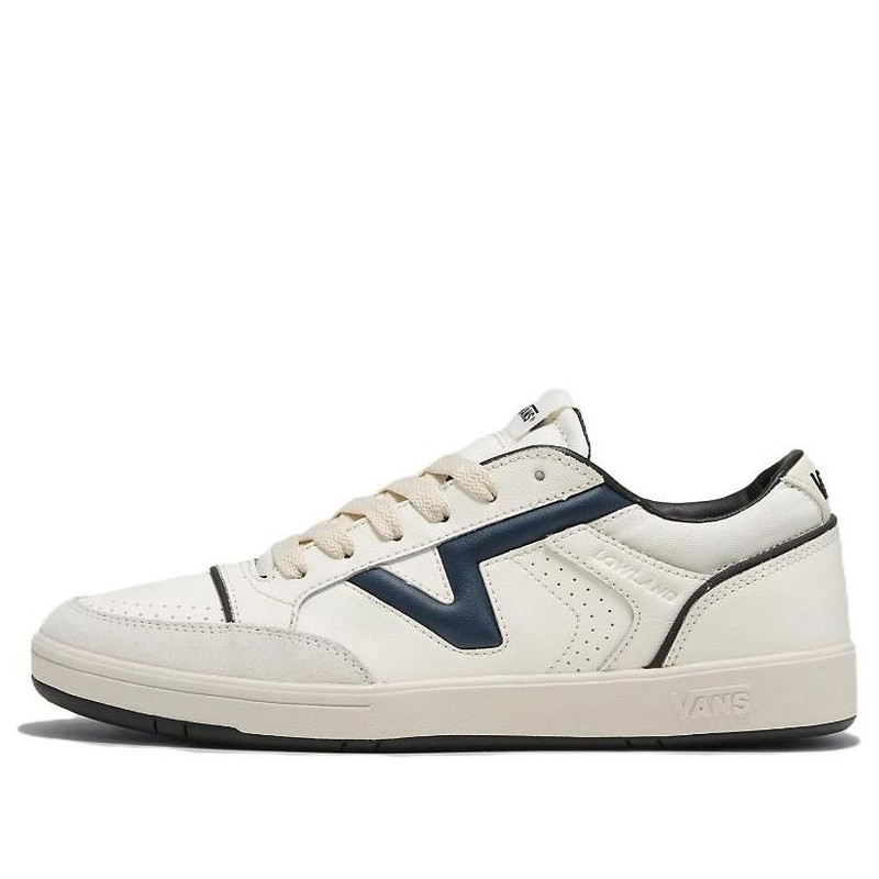 Vans Lowland ComfyCush JMP R Vintage Leather Shoes 'White Navy' VN0007P2KE6 - 1