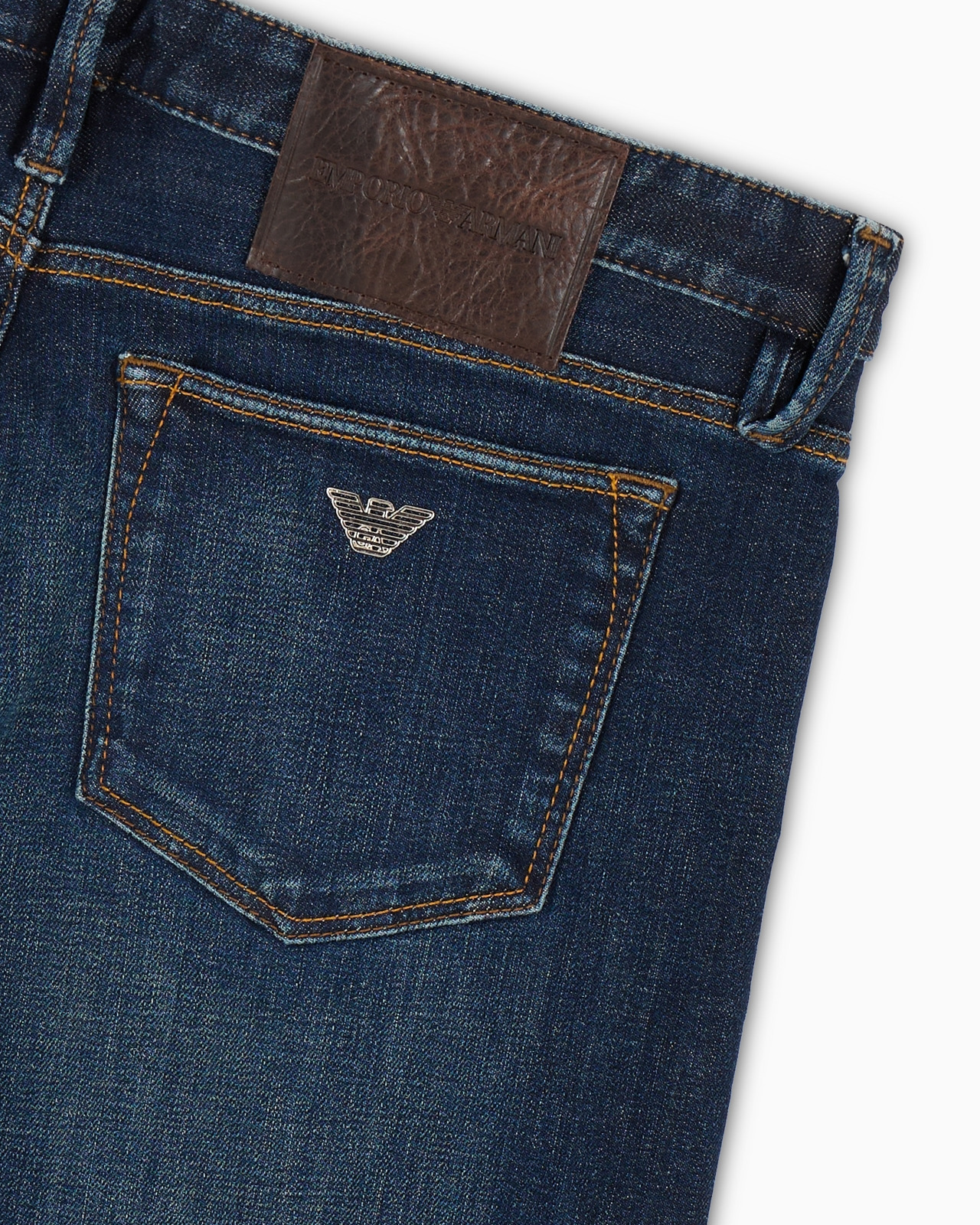 J75 Slim-fit, stone-washed stretch denim jeans with dirty-effect treatment - 6