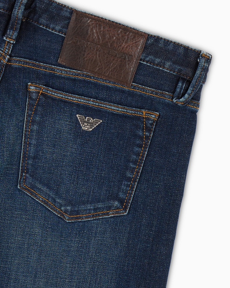 J75 Slim-fit, stone-washed stretch denim jeans with dirty-effect treatment 6