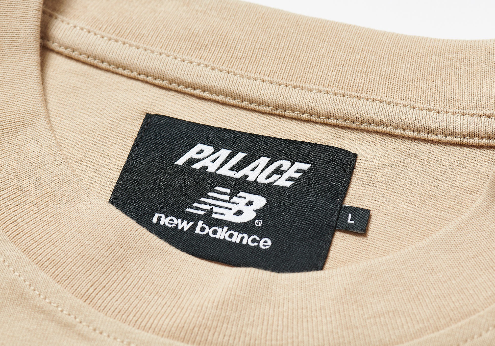 PALACE NEW BALANCE LOGO T-SHIRT TAN - 3