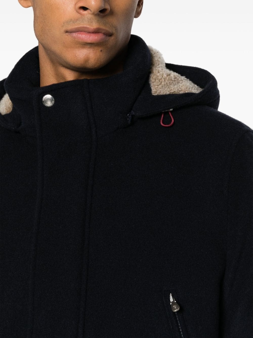cashmere hooded parka jacket - 5