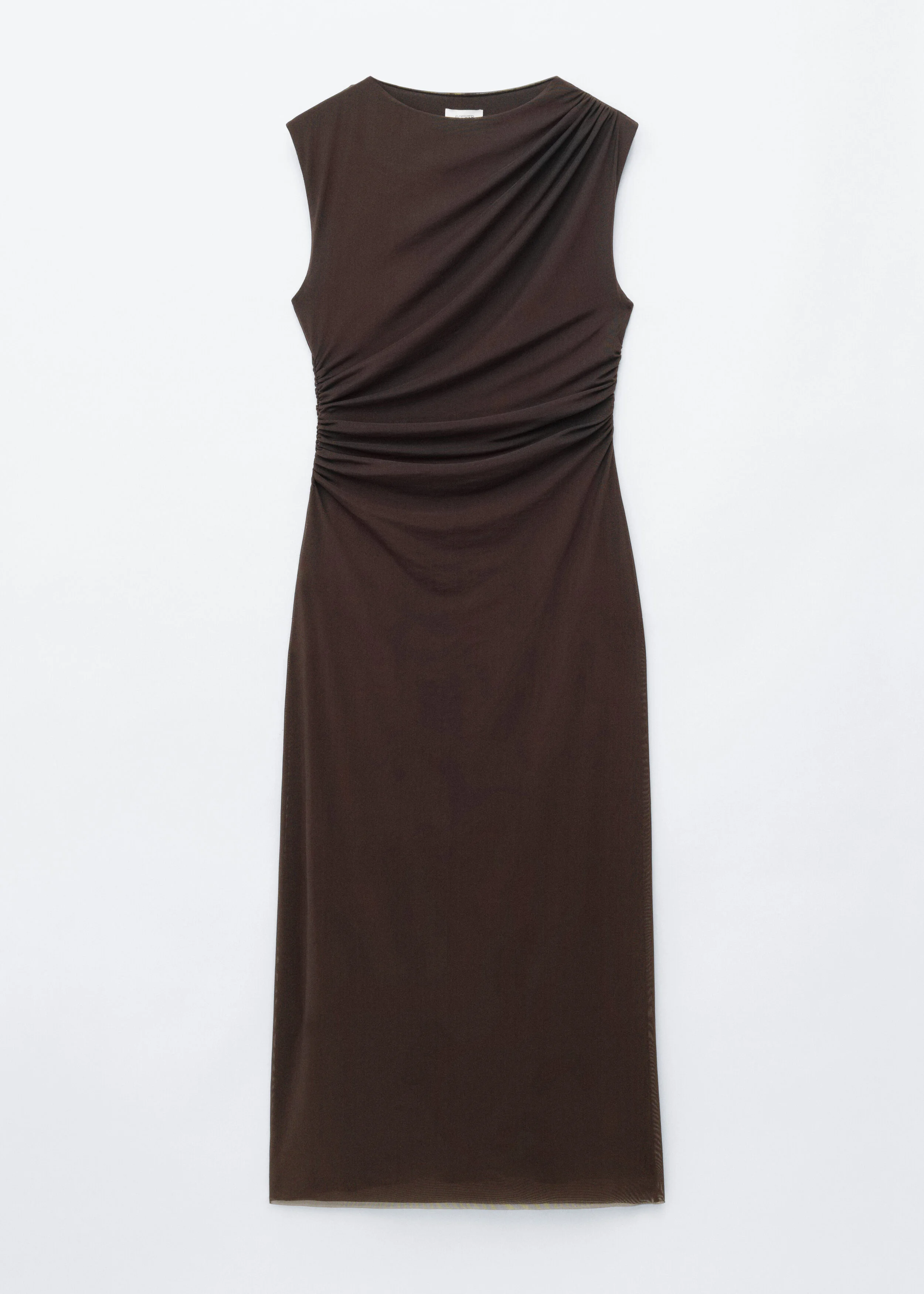 Sleeveless Draped Dress - 1