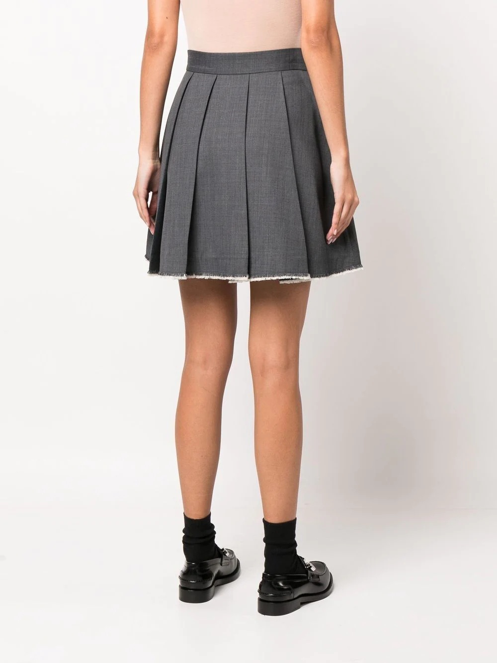 pleated A-line skirt - 4