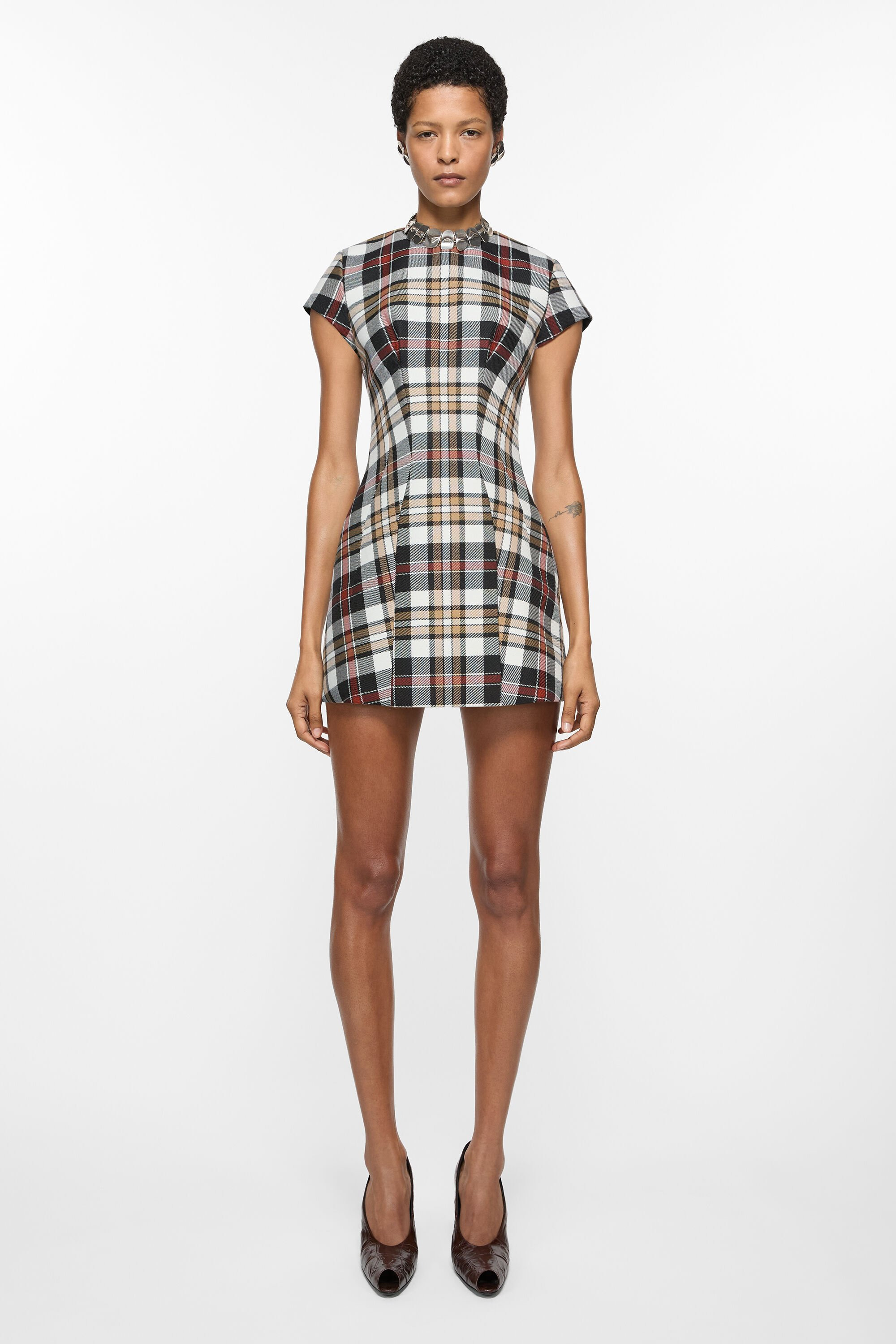 Check dress - Multi brown - 2