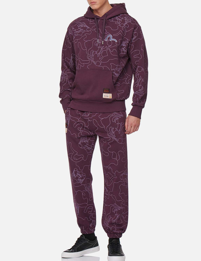 ALLOVER LINEAR CAMOUFLAGE PRINT HOODED SWEATSHIRT 5