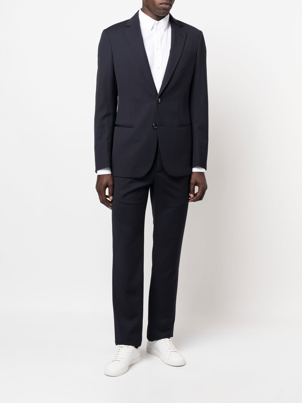 slim-fit wool two-piece suit - 2