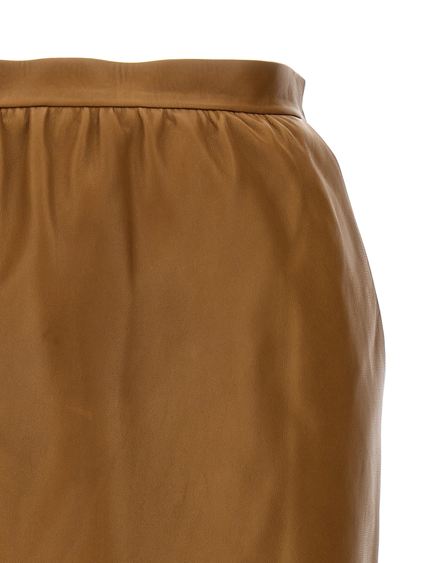 Leather Skirt Skirts Brown - 3