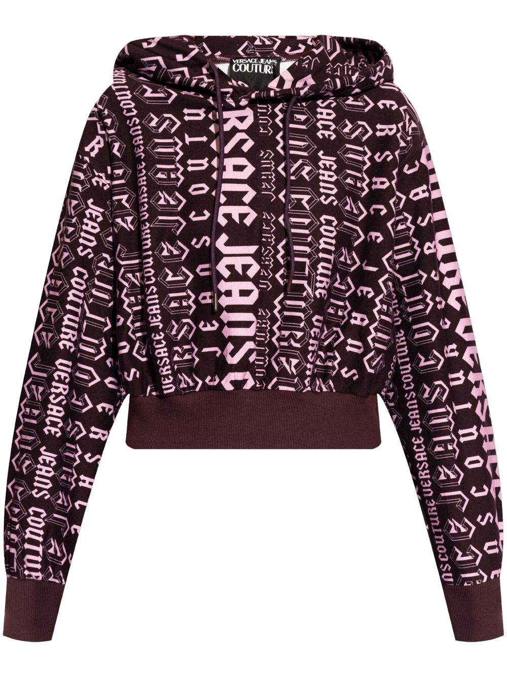 logo pattern hoodie sweatshirt - 1