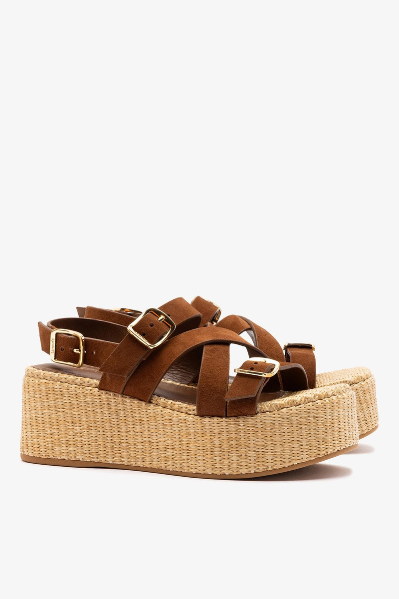 Patti Flatform Burnt Umber Suede 5