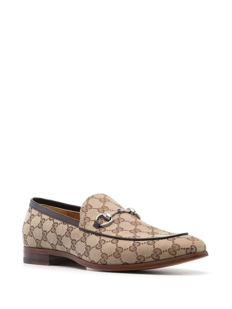 GUCCI Horsebit-detailed GG-canvas loafers outlook
