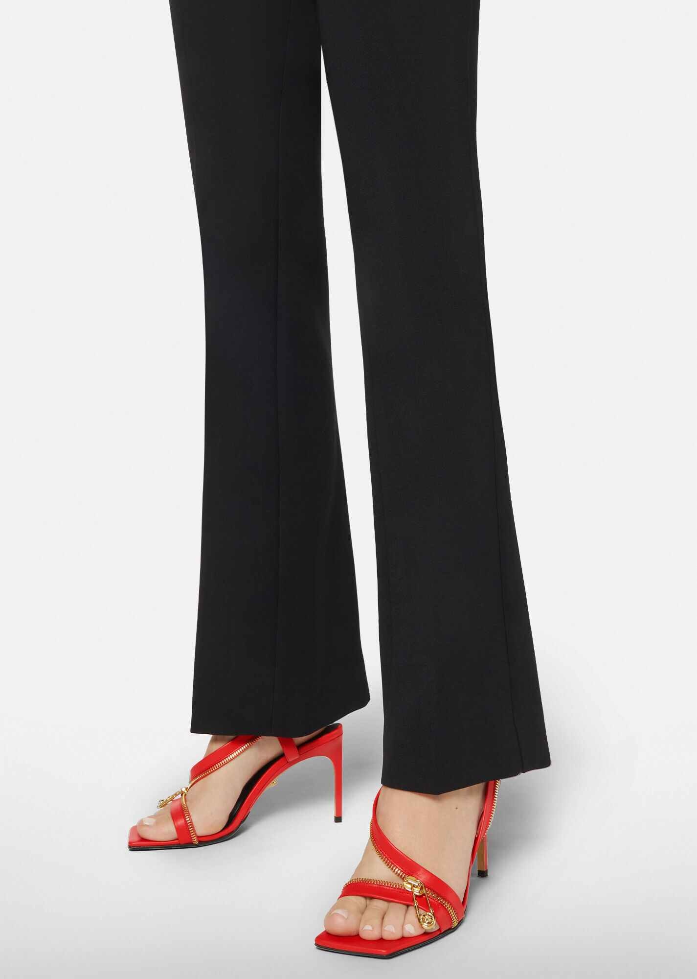 Safety Pin Leather Sandals - 2