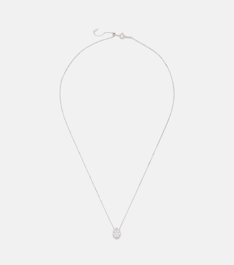 Floating 18kt white gold necklace with diamonds 1