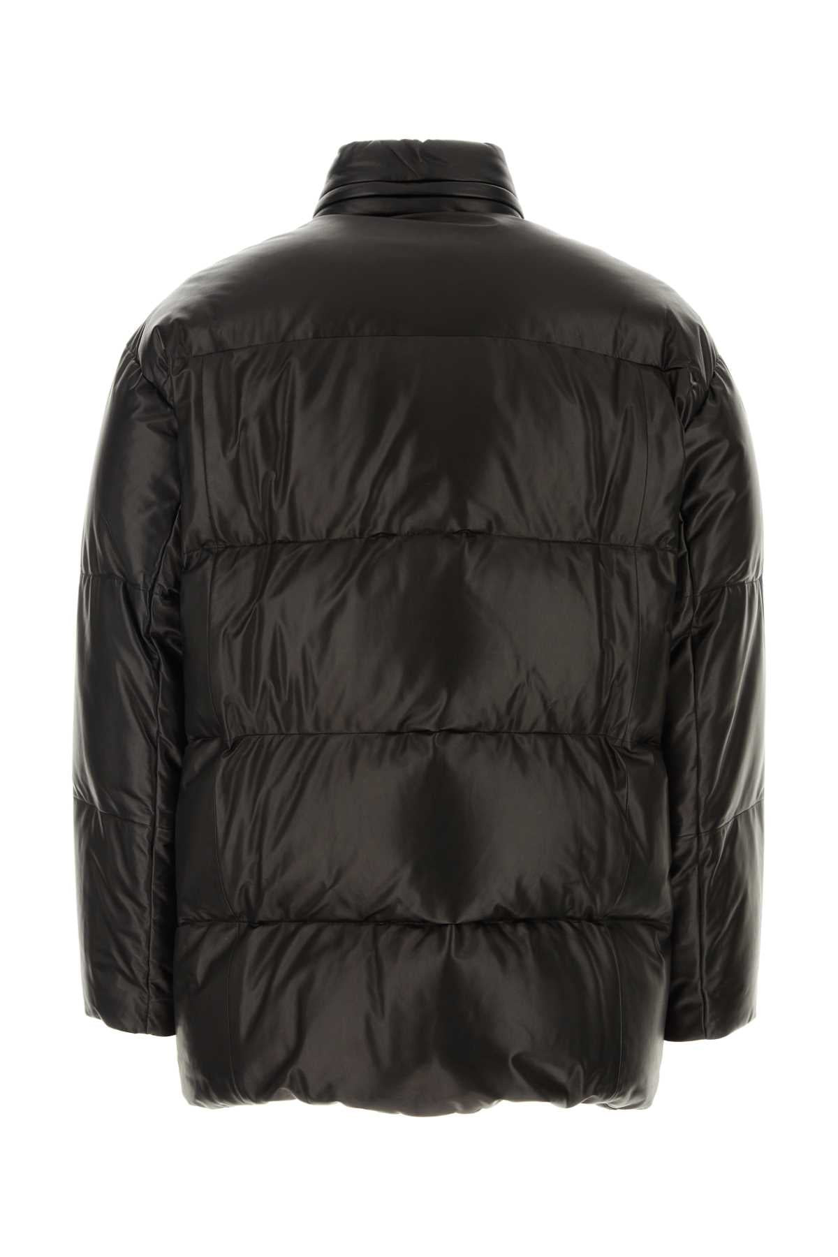 Prada Men Black Nappa Leather Down Jacket - 2
