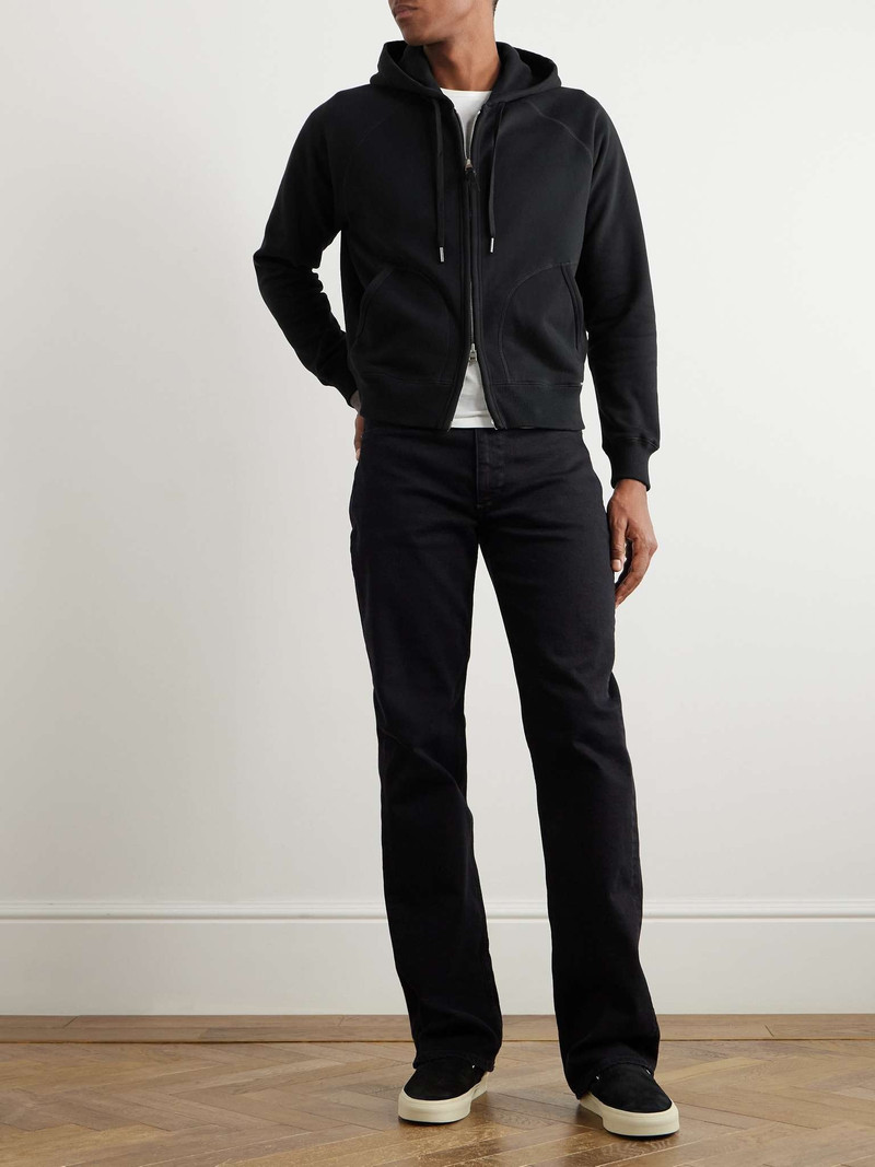 TOM FORD Slim-Fit Cotton-Blend Jersey Zip-Up Hoodie outlook